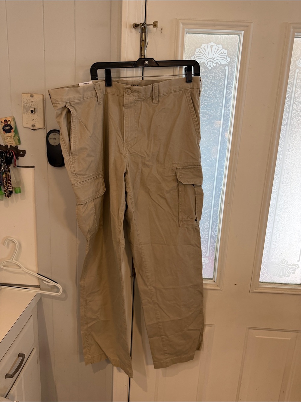 Sonoma Men's Tan Cargo Pants - Utility Pockets
